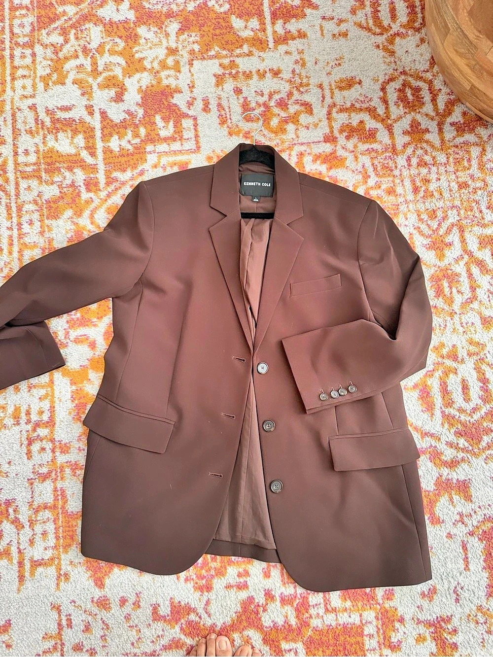 Kenneth Cole Brown Blazer Size Large Like New